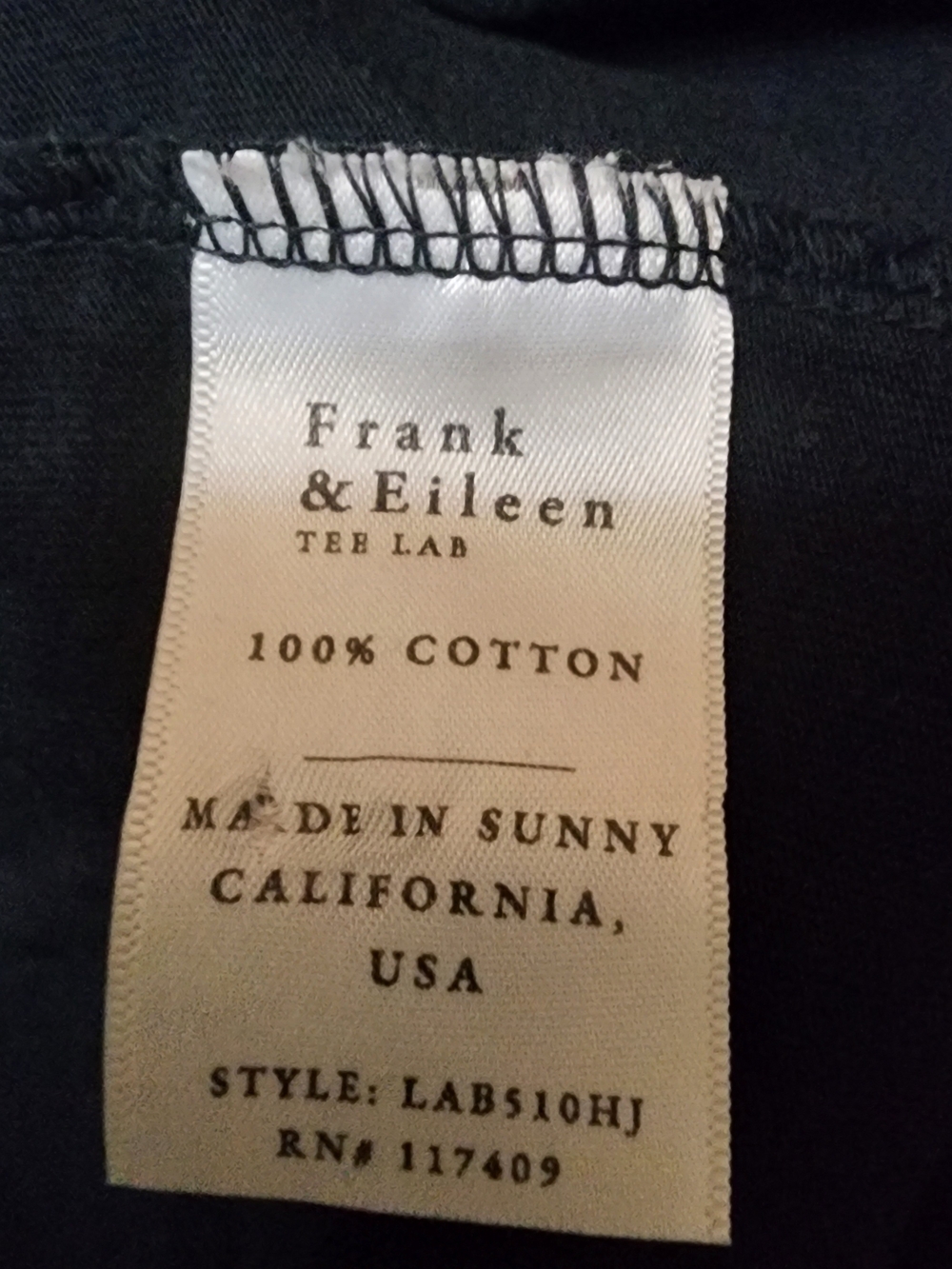 Frank & Eileen British Navy Patrick Long-Sleeve Cotton V Neck Top Sz SMALL - Picture 4 of 9